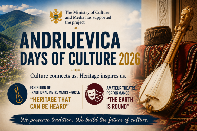 “Andrijevica Days of Culture 2026” Supported by the Ministry of Culture and Media
